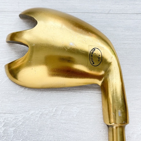 ZAZ DESIGNS Gilded Goldtone Golf Fork & Spoon Server Set - Picture 13 of 17